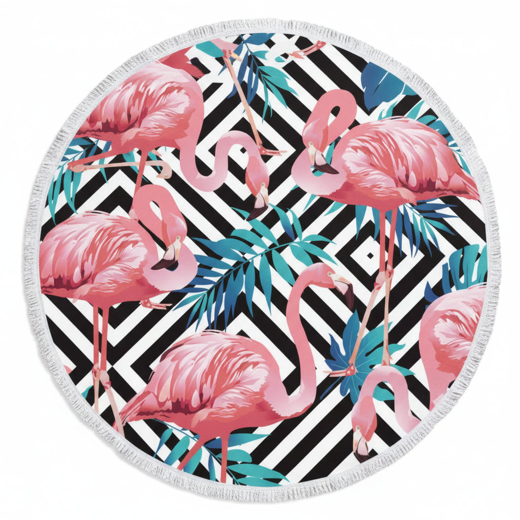 Serviette de plage Esprit Flamant Rose