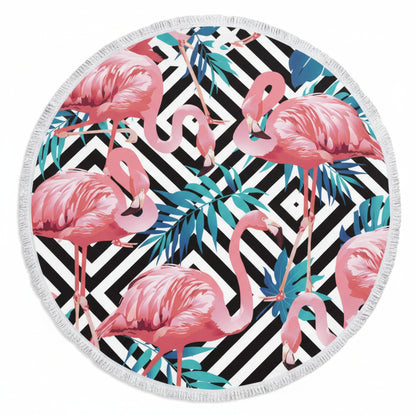 Serviette de plage Esprit Flamant Rose