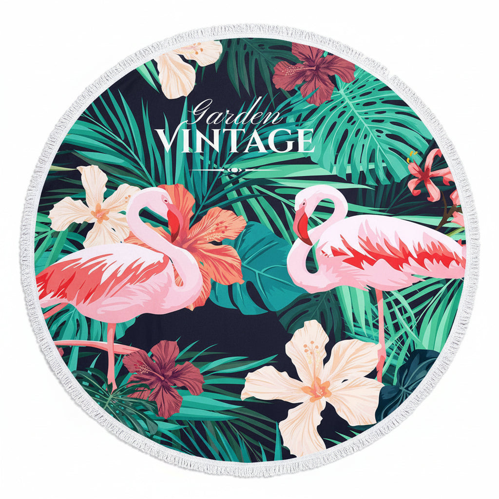 Serviette de plage Esprit Flamant Rose